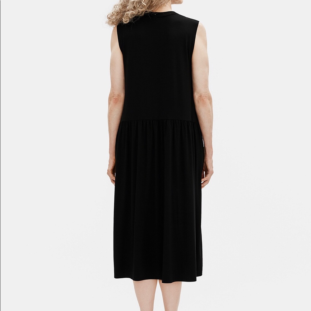 Eileen Fisher Sleeveless Mock Neck dress Size Sm
